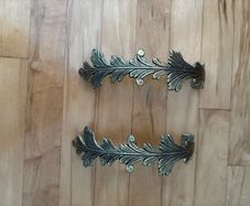 Pair of Brass curtain tie back hooks