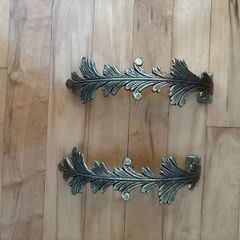 Pair of Brass curtain tie back hooks