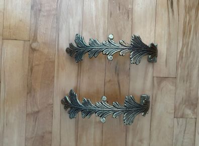 Pair of Brass curtain tie back hooks