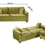 Velvet Sofa Bed with Storage Pouffe (almost brand new) Image 5