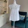 Ladies White Cotton Broderie Blouse from GAP Image 4