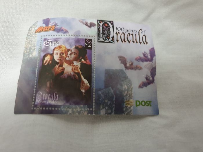 An Post Dracula Stamp 32p Bram Stoker Centenary MARS Promotion Ireland 1997 Never Hinged