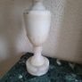 Antique neoclassical carved alabaster lamp Image 2