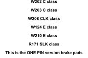 Genuine Mercedes brake pads