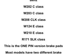 Genuine Mercedes brake pads