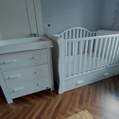 Oslo Sleigh Bed and Changing Unit Bundle