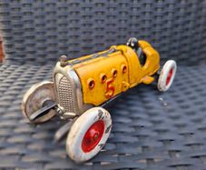 Vintage Heavy Cast Iron Race Car