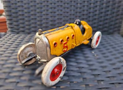Vintage Heavy Cast Iron Race Car