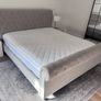 Grey Upholstered Super King Bed Frame Image 2