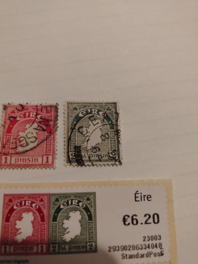 Replica of Irelands first definitive stamp