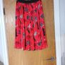 Helen Berman  (London) Red/Black  Pleated Animal Pattern.  S.14.  B.N.W.T Image 3