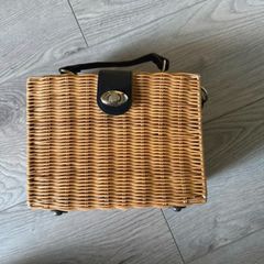 wicker bag from mango