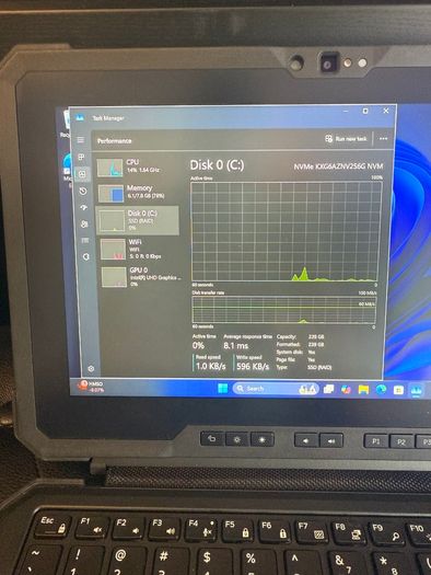 Dell Latitude 7220 Rugged Military Grade Laptop i5