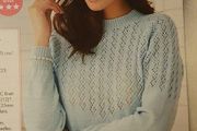 A Knitting Pattern  - A Lovely Lace Panel Sweater - E