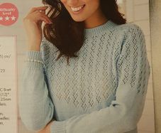 A Knitting Pattern  - A Lovely Lace Panel Sweater - E