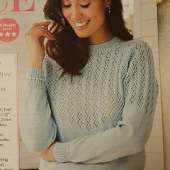 A Knitting Pattern  - A Lovely Lace Panel Sweater - E