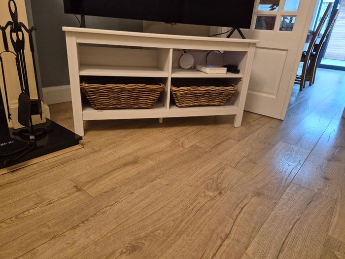 IKEA BRUSALI White TV Stand / Media Unit (Optional Baskets)