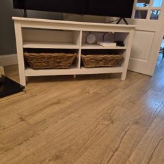 IKEA BRUSALI White TV Stand / Media Unit (Optional Baskets)