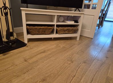 IKEA BRUSALI White TV Stand / Media Unit (Optional Baskets)