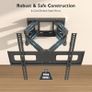 TV Wall Mount for 23-70 Inch LED LCD Flat & Curved TVs, Swivels Tilts Extends Double Arm Full Motion TV Wall Bracket Holds up to 45kg, Includes HDMI Cable, Spirit Level, Max VESA 400x400mm Image 2