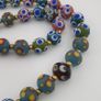 Antique Venetian Style Thousand Skunk Eyes Glass Beads Necklace Image 9