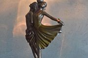 Dancer Table Lamp  1920s   Glass Shade Table Lamp Vintage