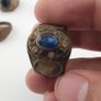 15 Antique Style Brass Rings Mixed Stone & Colourful Glass Accents Image 9
