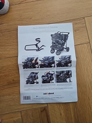 out n about double buggy carseat adapter