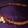 Handmade organza dark brown hairband Image 2