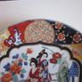 Vintage Chinese  Satsuma Plate with two Geisha 10inches Image 3