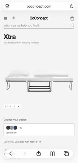 BoConcept Xtra foldable bed
