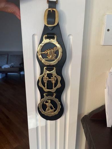 Vintage Collectable Horse Brass leather strap