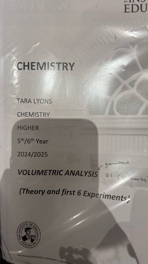 Institute Chemistry Higher Level Full notes