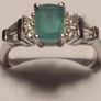 Natural Green Agate Gemstone Ring Image 6