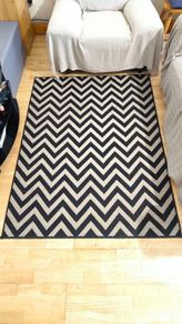 Black and white rug