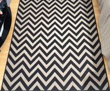 Black and white rug