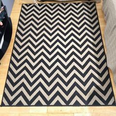 Black and white rug
