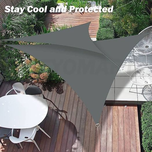Sun Shade Sail Waterproof Outdoor Garden Patio Party Sunscreen Awning 2x2x2m Triangle Canopy 98% UV Block with Free Rope MULTIPLE COLOURS/SIZES AVAILABLE