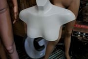 White Female Half Bust Mannequin