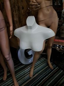 White Female Half Bust Mannequin