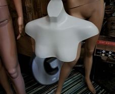 White Female Half Bust Mannequin