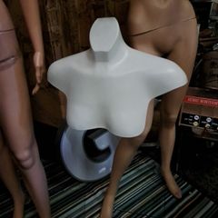White Female Half Bust Mannequin