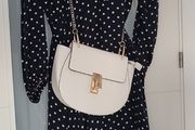 kelrebec navy polka dot midi dress with pockets Sz XXL (Fit 12-14UK)