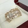 Silver Harry Ivens Morganite & Zircon Cluster Ring Image 3