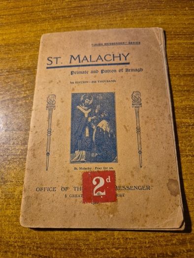 Antique, 1920. St Malachy Primate and Patron of Armagh. Irish Messenger Series