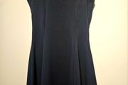 Navy Fit &amp; Flare Dress with Bow Back XS