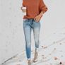 Women Turtleneck Oversized Jumper Image 6