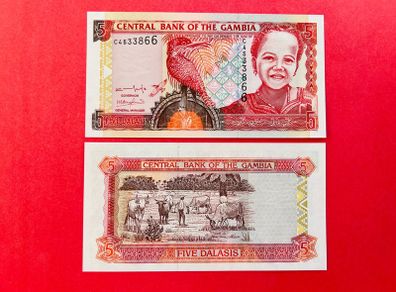 Gambia.  5  Dalasis. 2006  Pick  25a ( Uncirculated )