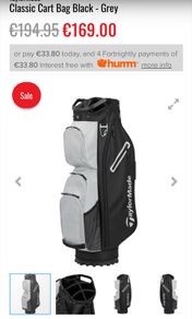 New Taylormade Cart Bag