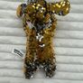 Sequin Collection Dog Plush Gold & Silver Reversible Sparkle Soft lying Used Please look at the pictures Image 3